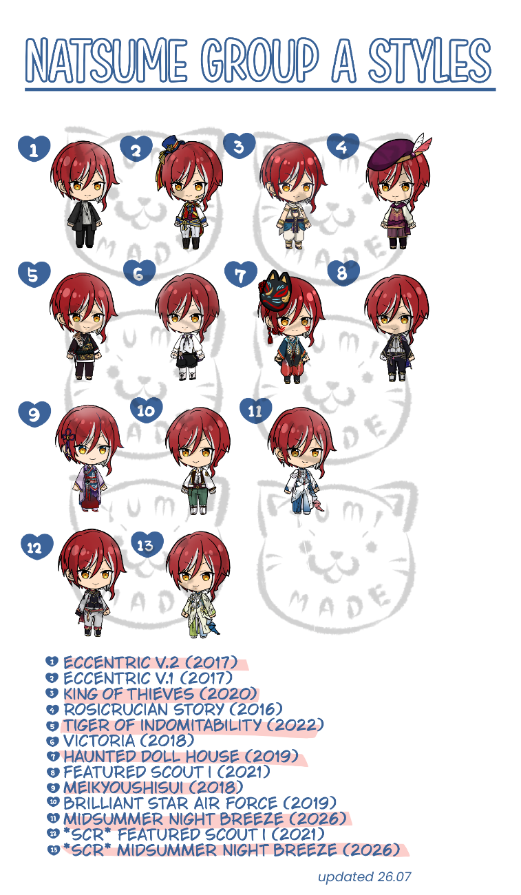 ENSTA - Natsume Random Sticker Set - Group [A]