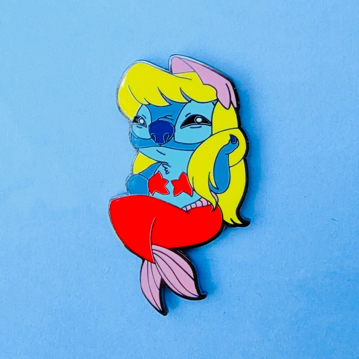 Stitch as a Mermaid Enamel Pin