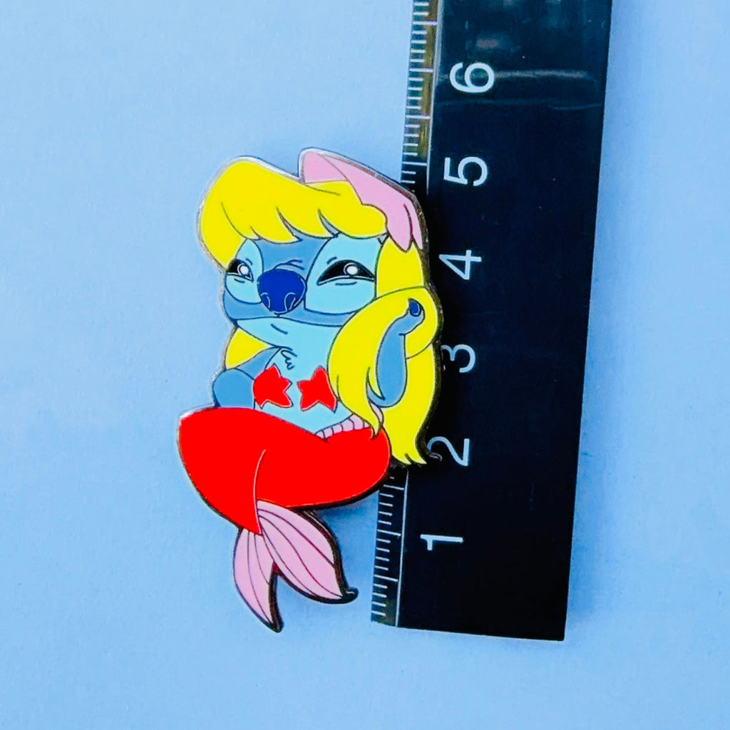Stitch as a Mermaid Enamel Pin