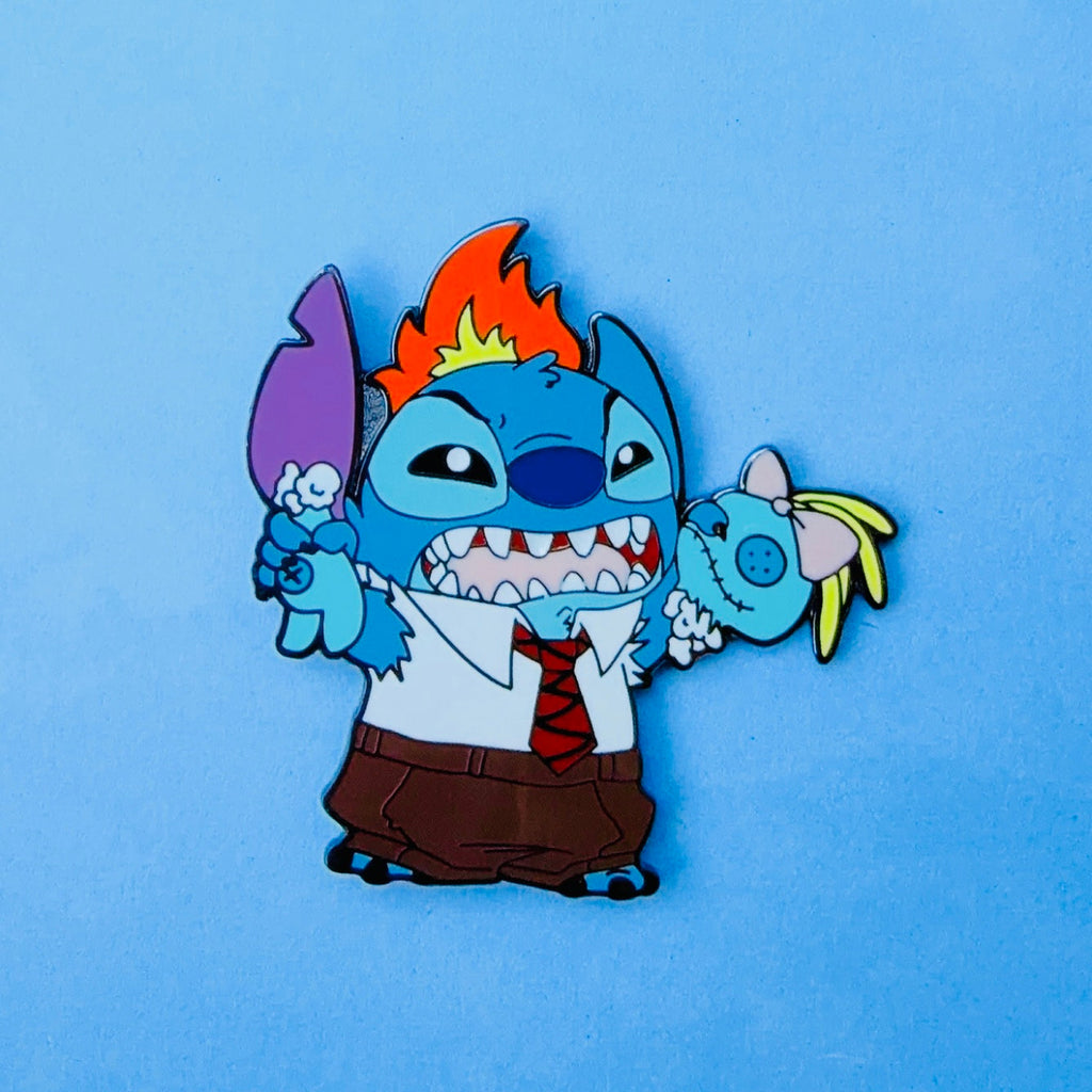 Stitch As Emotions Enamel Pin - Anger