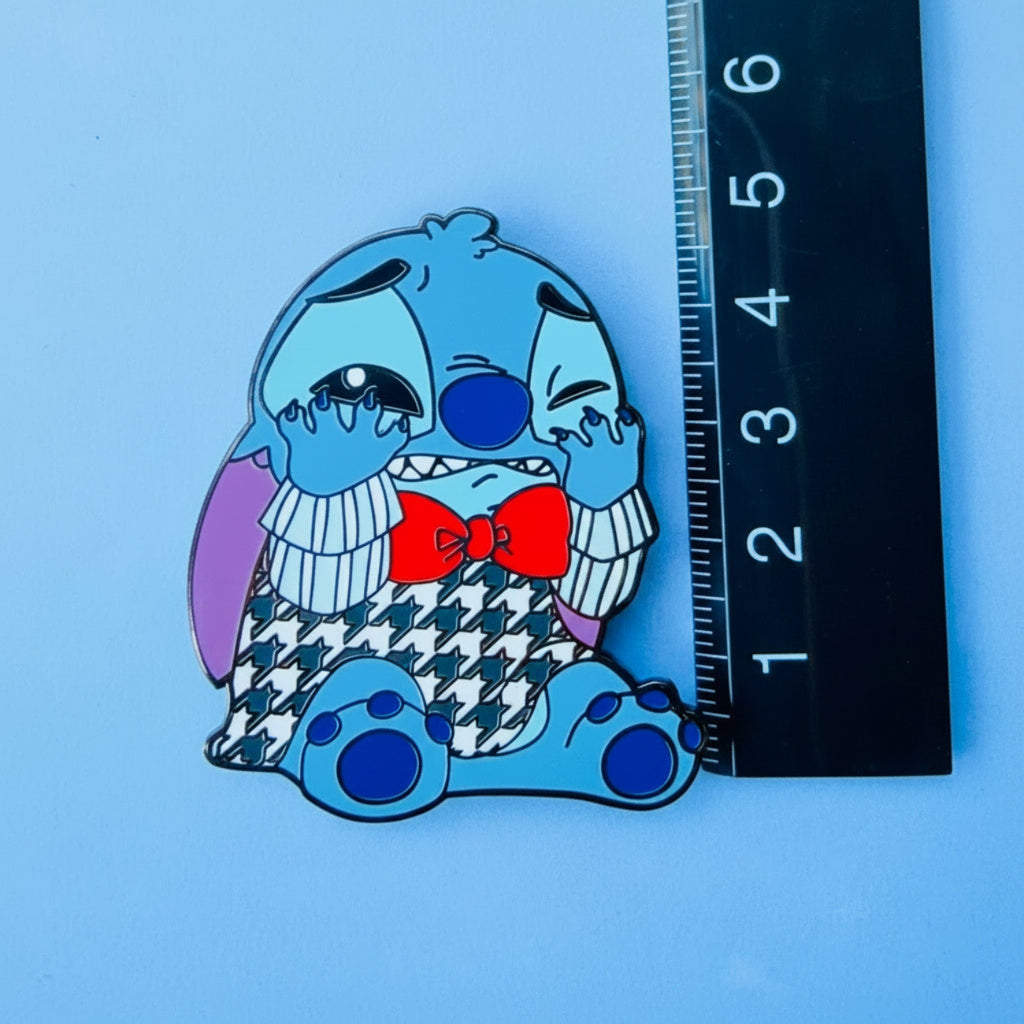 Stitch As Emotions Enamel Pin - Fear