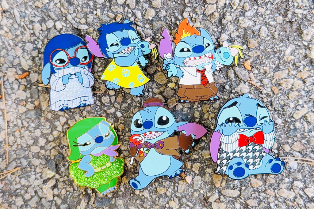 Stitch As Emotions Enamel Pin - Joy