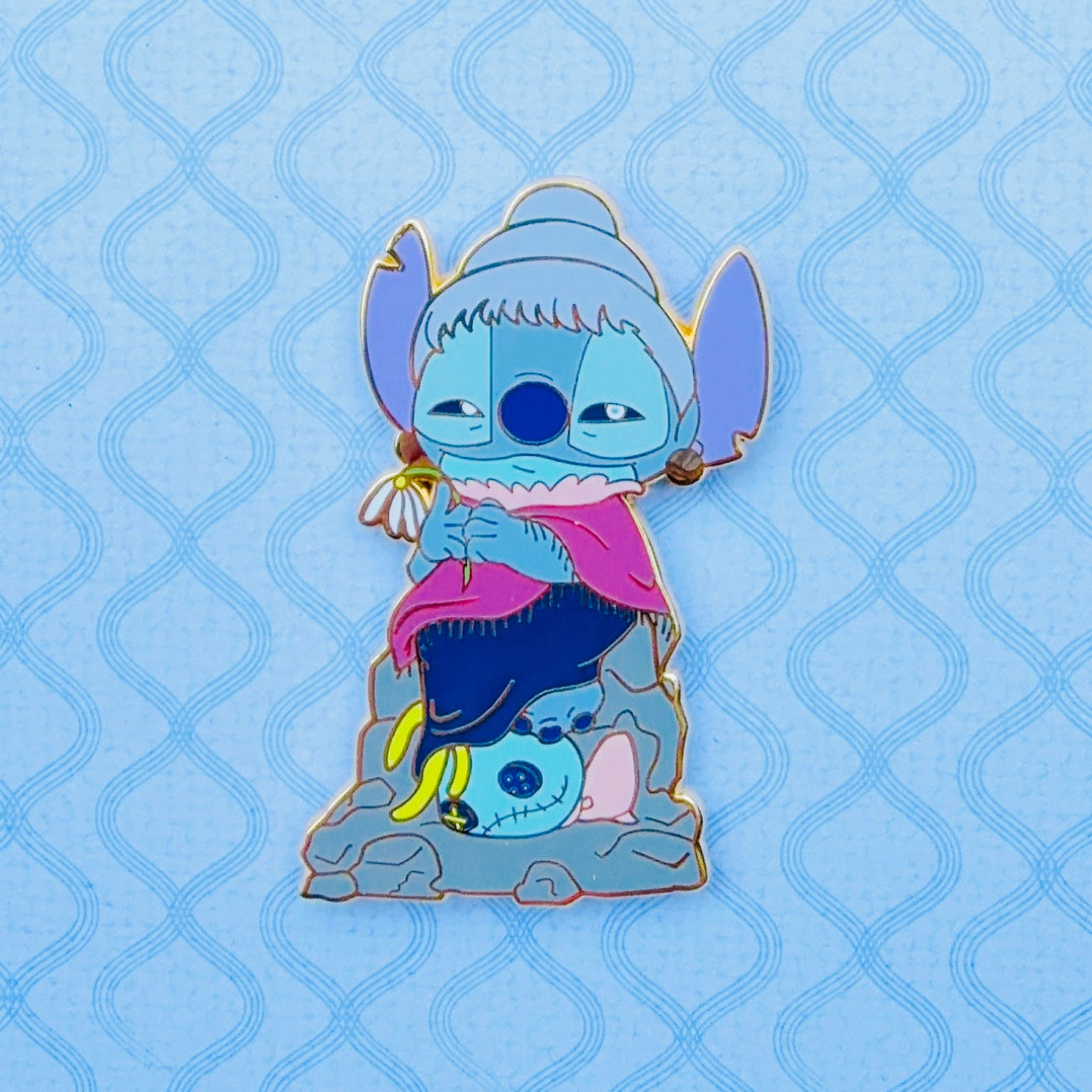 Stitch As Haunted Mansion Characters Enamel Pin - Tombstone