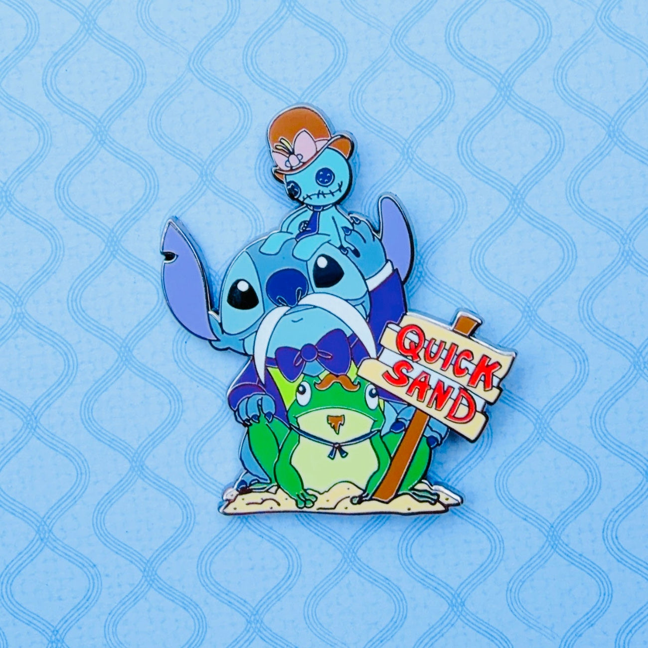 Stitch As Haunted Mansion Characters Enamel Pin - Quicksand