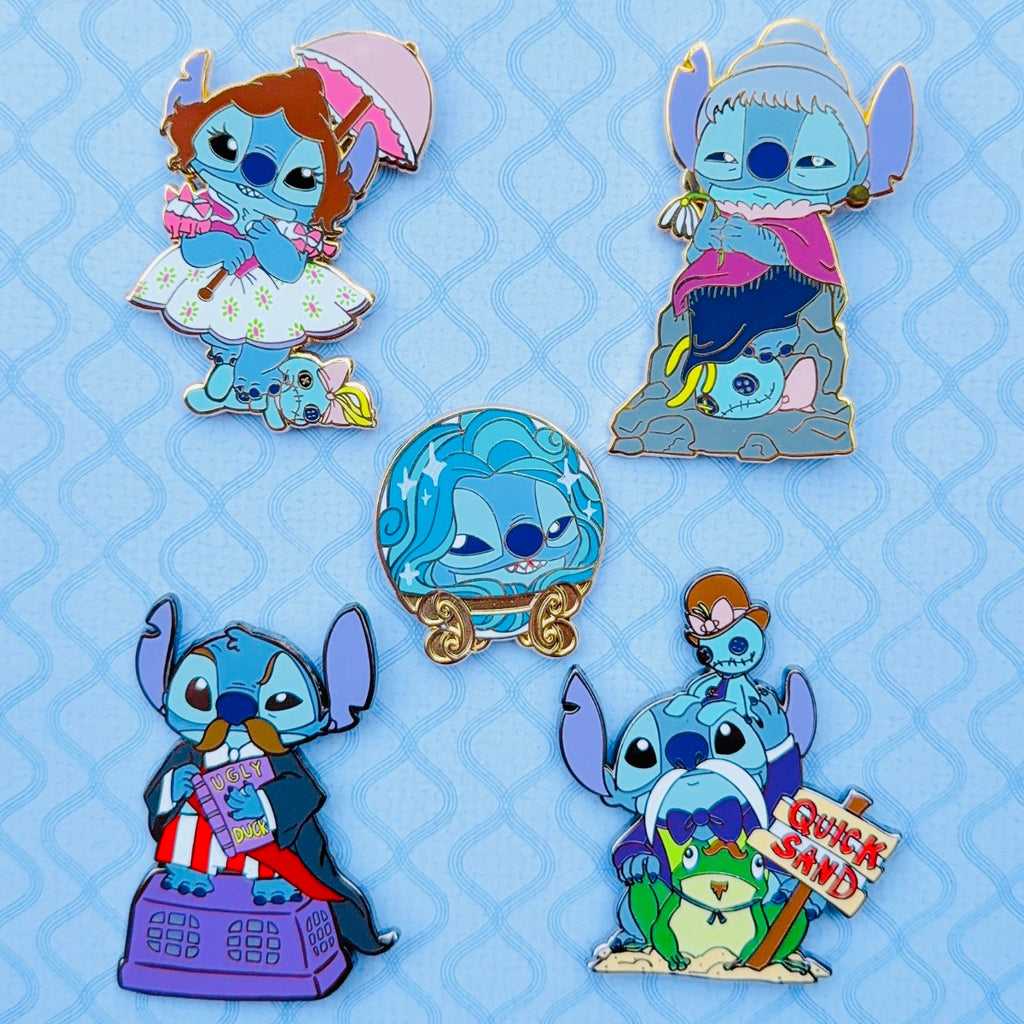 Stitch As Haunted Mansion Characters Enamel Pin - Quicksand