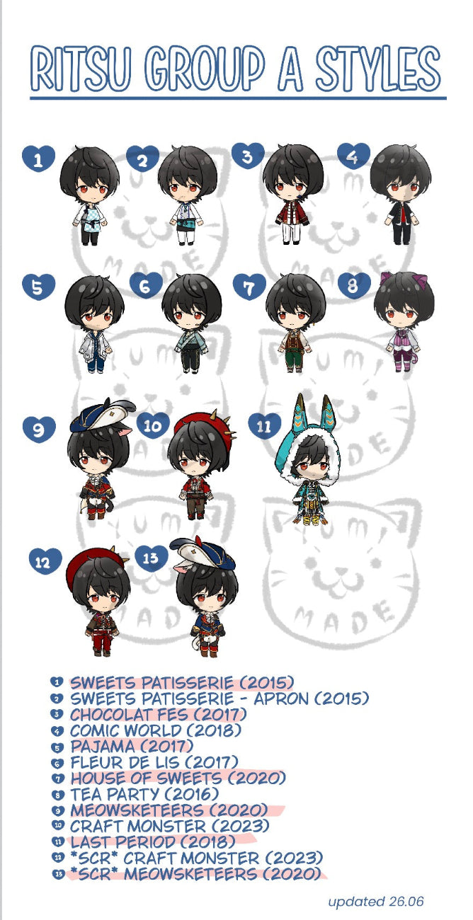 ENSTA - Ritsu Random Sticker Set - Group [A]