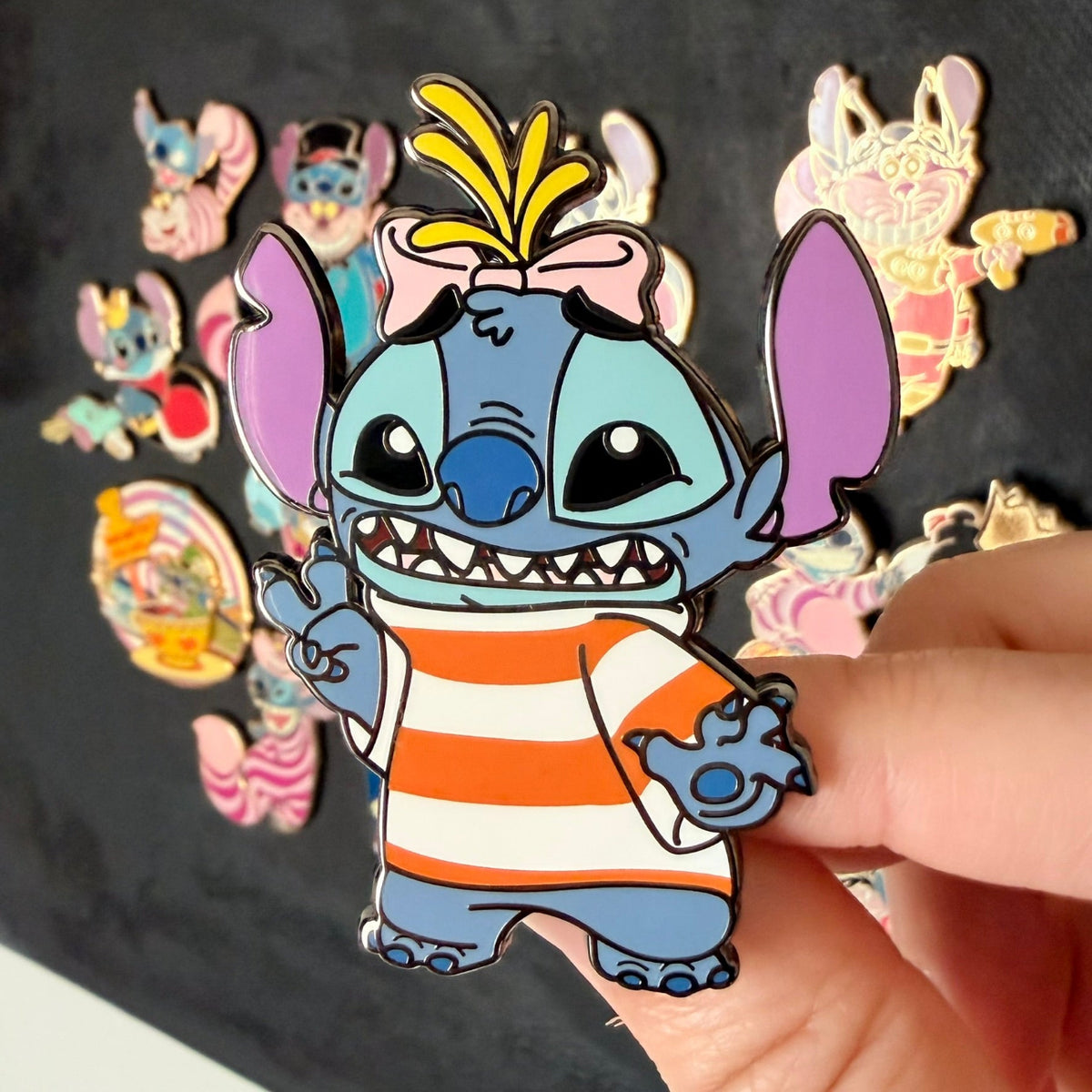 Stitch As Emotions Enamel Pin - Anxiety