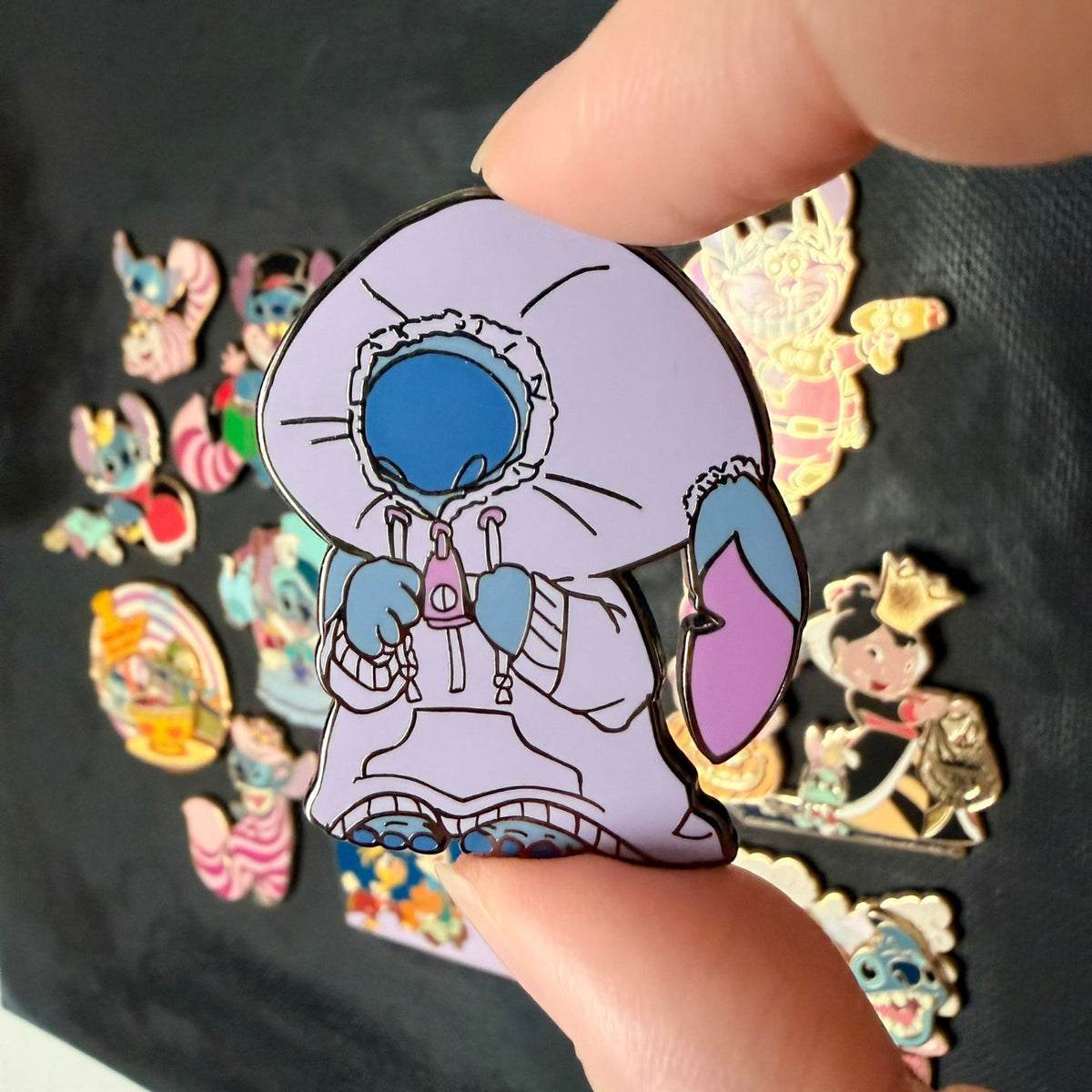 Stitch As Emotions Enamel Pin - Embarrassment